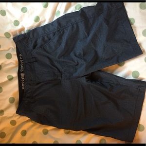 Dark Blue Flat Front Shorts